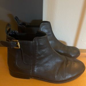 Black Topshop Leather Chelsea Boot